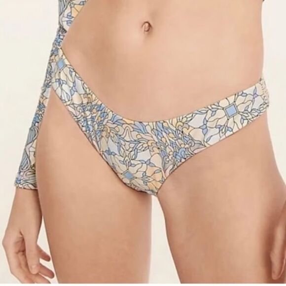 J Crew Active curved-waist cheeky bikini bottom in kaleidoscope print bf153 XXL - Picture 1 of 7